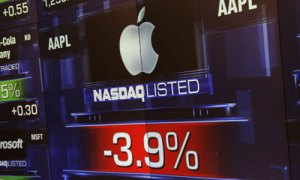 why does apple stock fall with new products