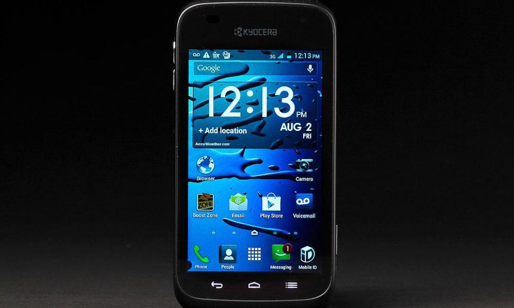 Kyocera Hydro EDGE waterproof smartPhone front home