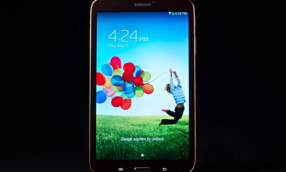 Samsung Galaxy Tab 3 review front lock screen