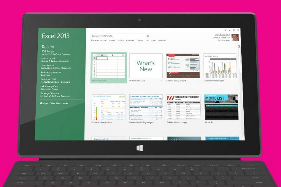 how can microsoft save surface office excel