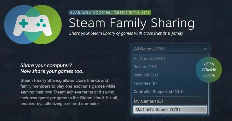 Valve Announces Steam Family Sharing Coming Next Week
