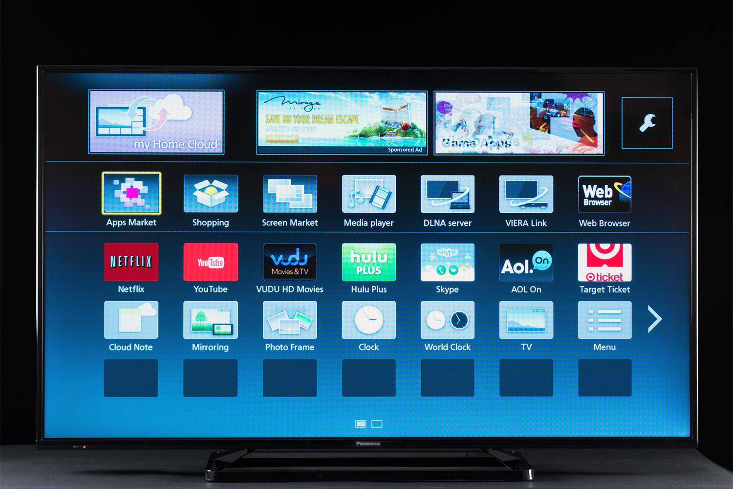 Panasonic Smart Viera TV - Swipe to share and browse the web* 