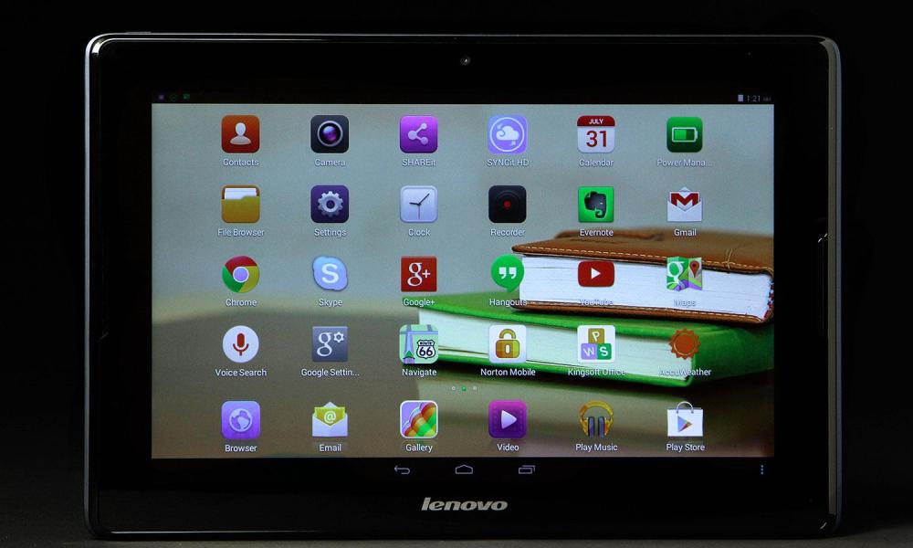 LeNovo Tablet A10 front app grid 2