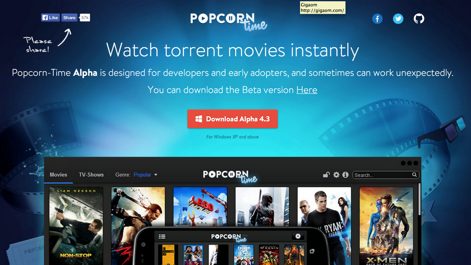 popcorn time android chromecast download