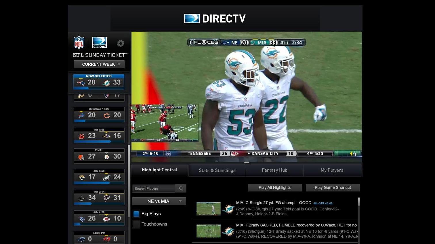 NFL Live Streams: Hands On With NFL Sunday Ticket.tv | Digital Trends