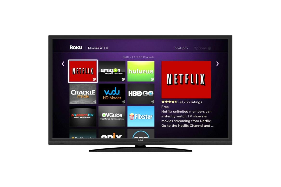 32 hot inch flat screen TV and roku ultra 4k combo