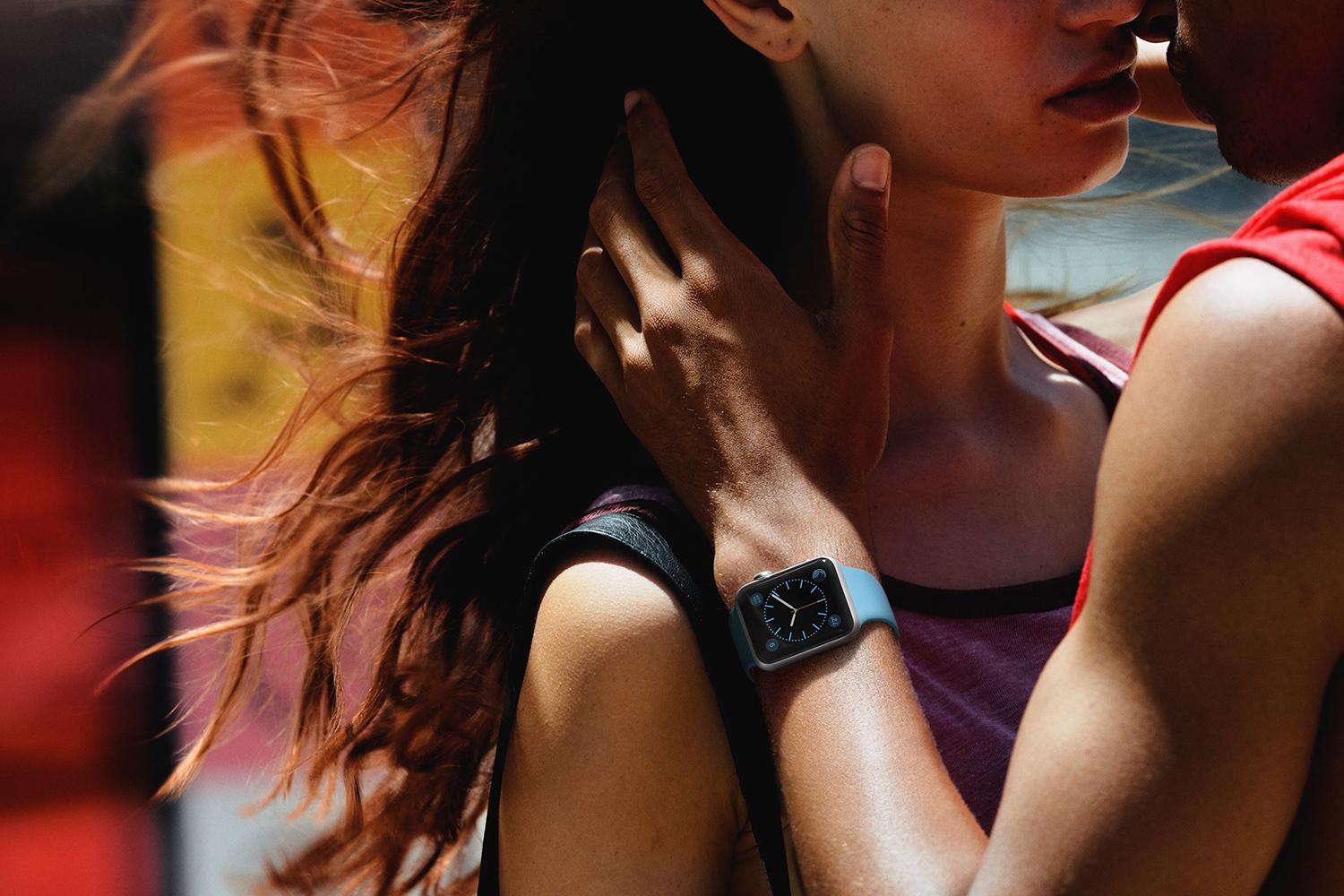 Girl with apple online watch