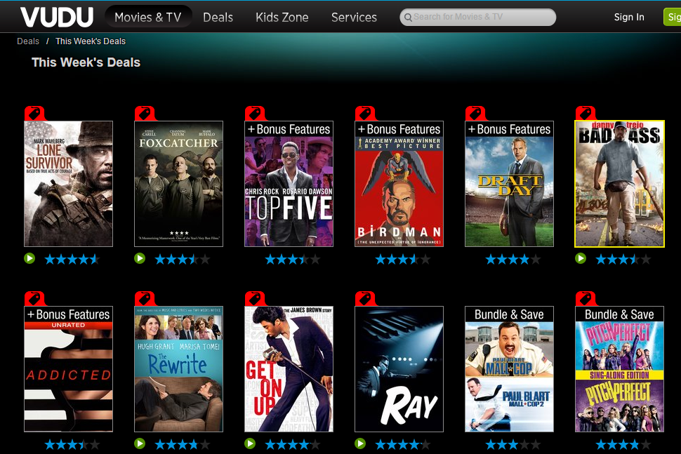 Best movies to rent or buy on Vudu