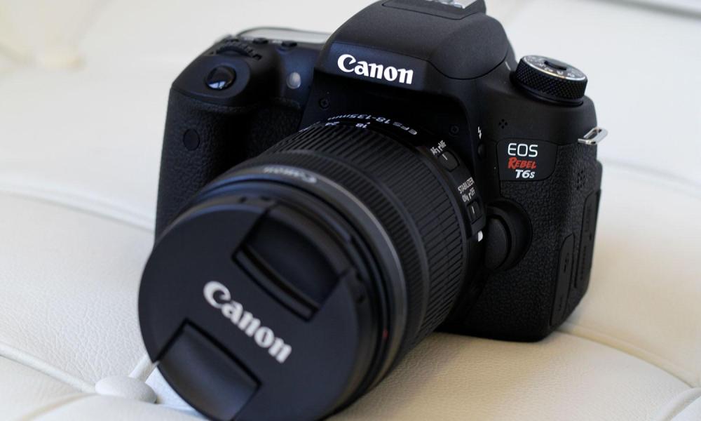 canon eos rebel t6s review front angle