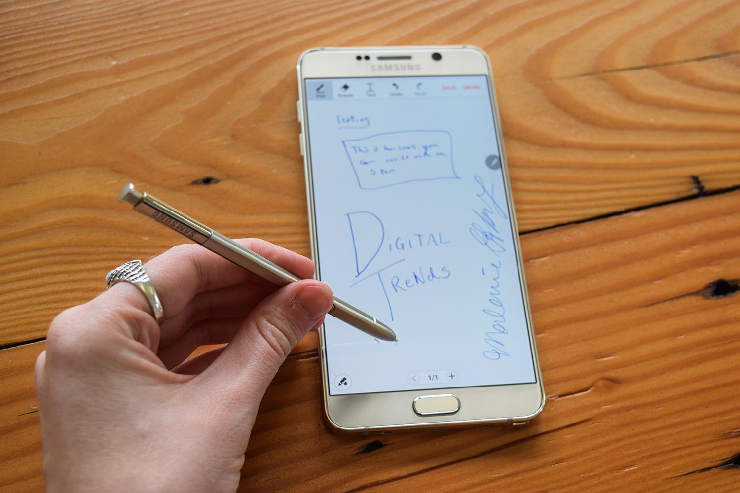 Writing on on sale note 5