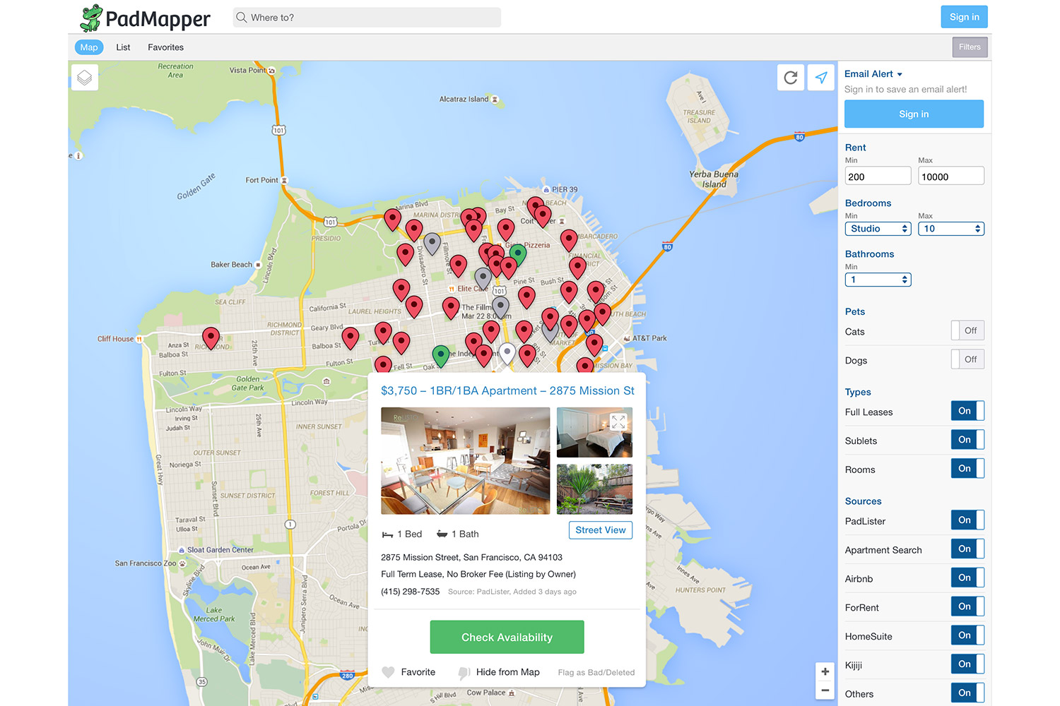 rental site zumper acquires padmapper web map bubble 2x