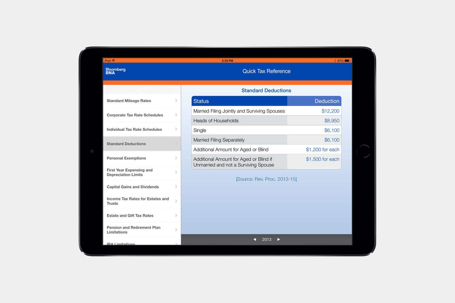 Quick Tax Reference Thumb 2