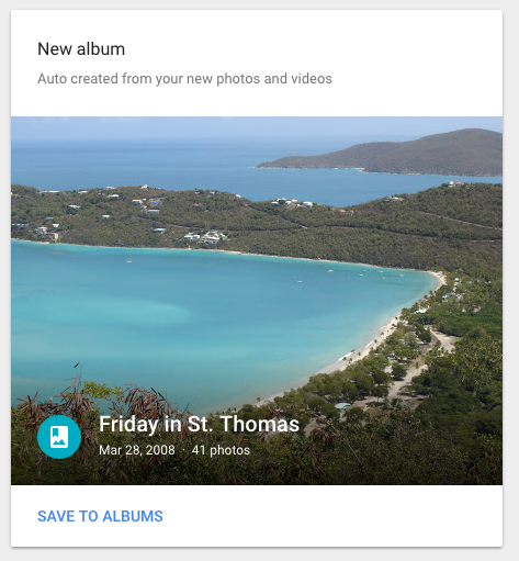 Google Photo's Assistant will automatically create Albums, Animations, Videos and Collages for you. Whether you keep them or not is up to you.