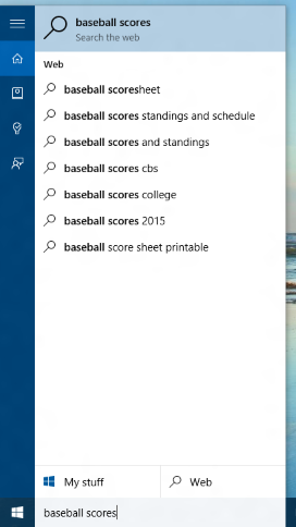 Windows Search Basketball