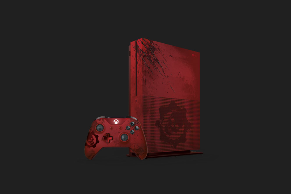 Gears of War 4 Limited Edition Xbox One S and Two Controllers