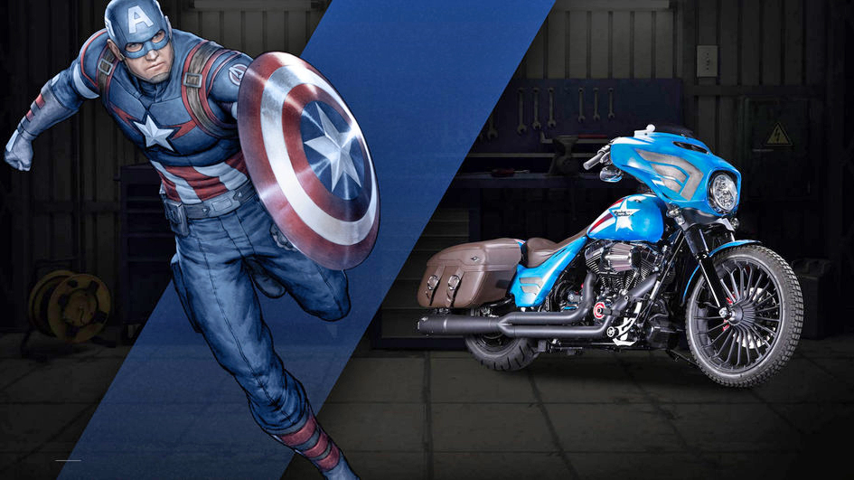 Captain america best sale harley for sale