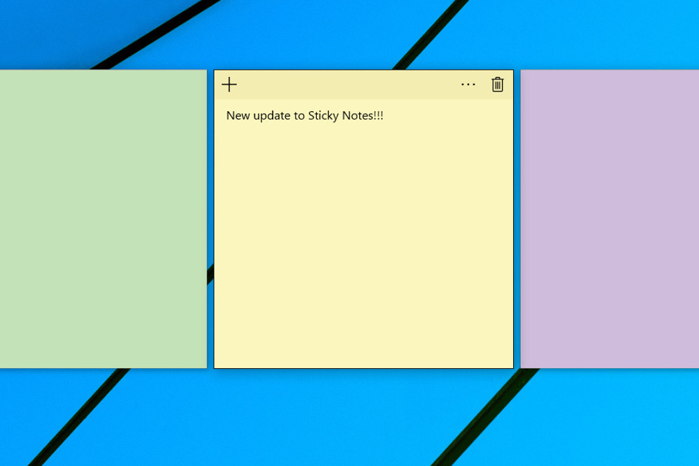 sticky notes widget windows 10