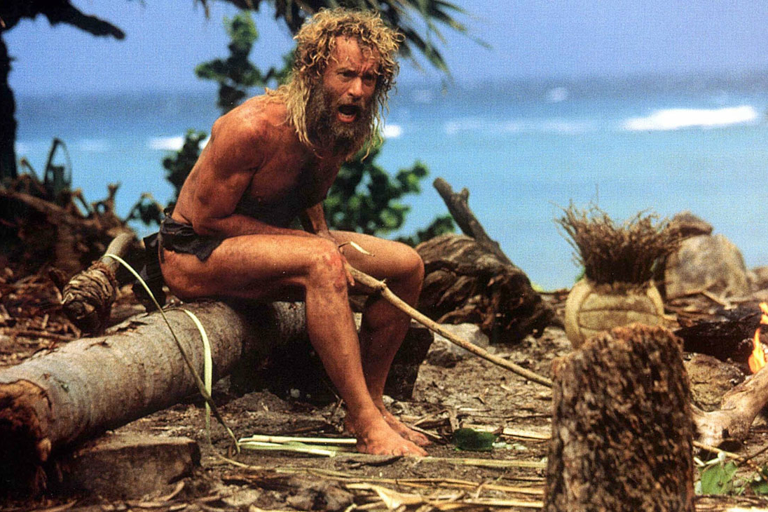 Tom Hanks in Cast Away.