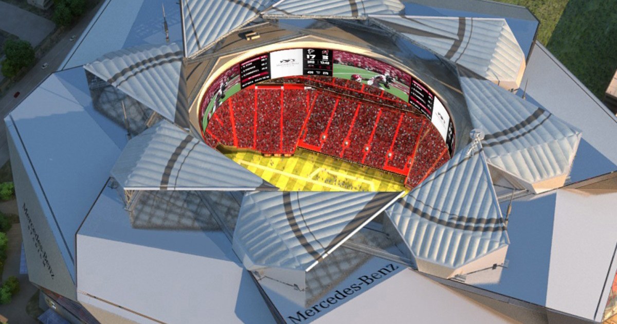 Mercedes Benz Stadium Roof OFFICIALLY Functional 