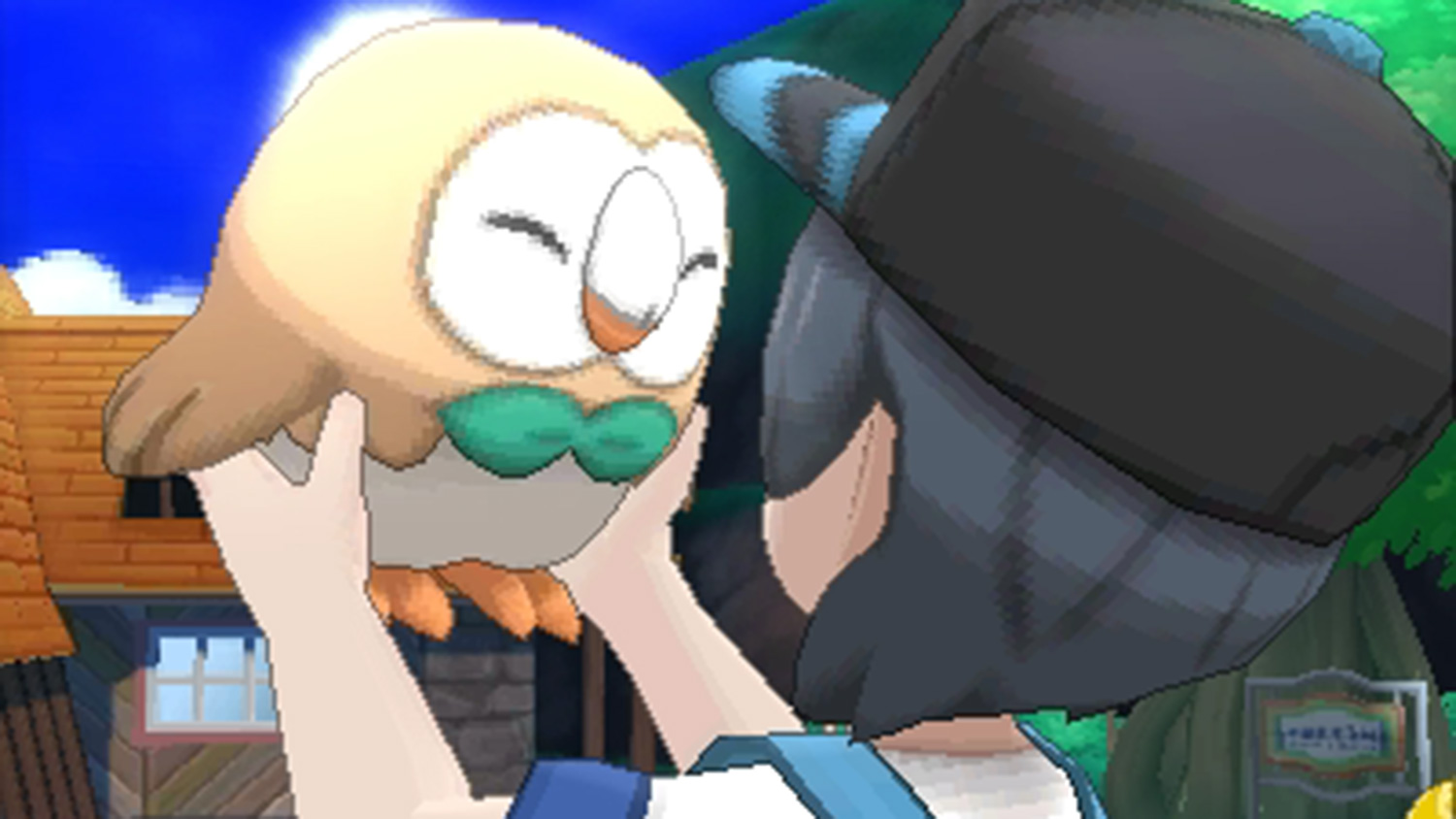 A peça apresenta Rowlett em Pokémon Sun e Moon.