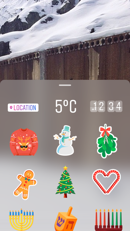 Best winter holidays instagram story stickers for stories