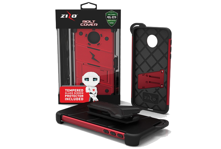 Zizo Bolt Tough Red Case & Screen Protector - For iPhone 13 Pro Max