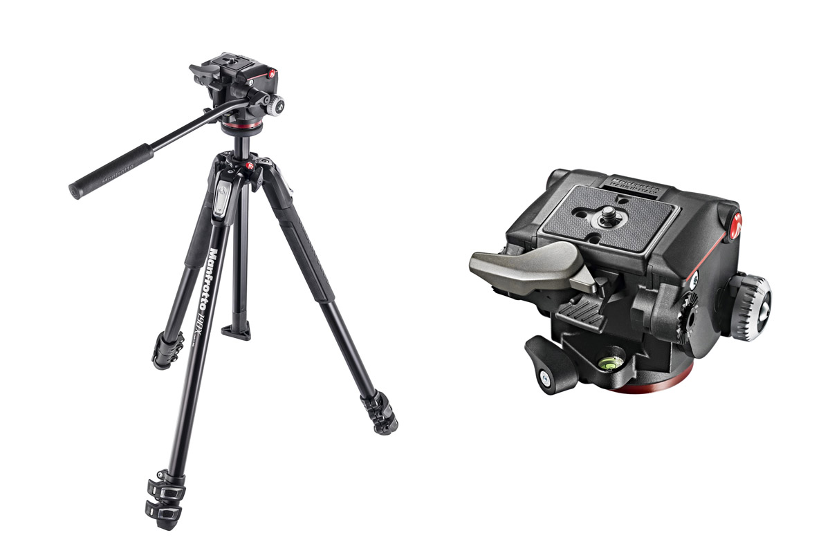 MANFROTTO Photo Video Hybrid Kit 500 head + 190 Aluminum Tripod