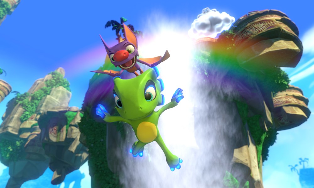 yooka laylee review waterfall