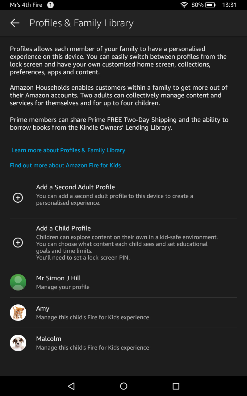 Amazon fire store parental controls