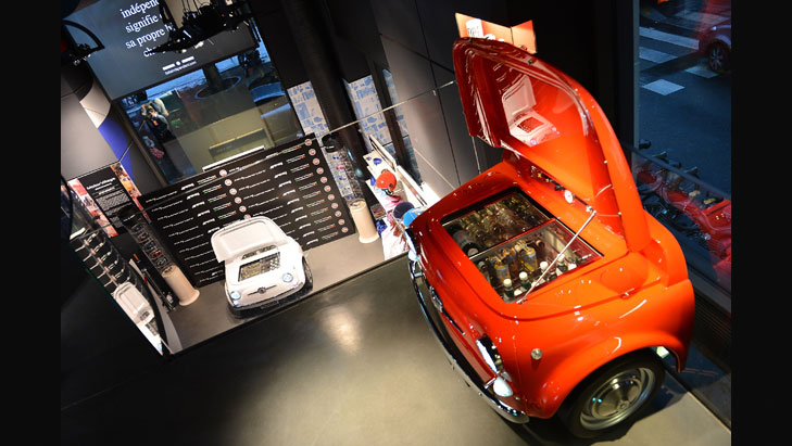 Fiat store 500 fridge