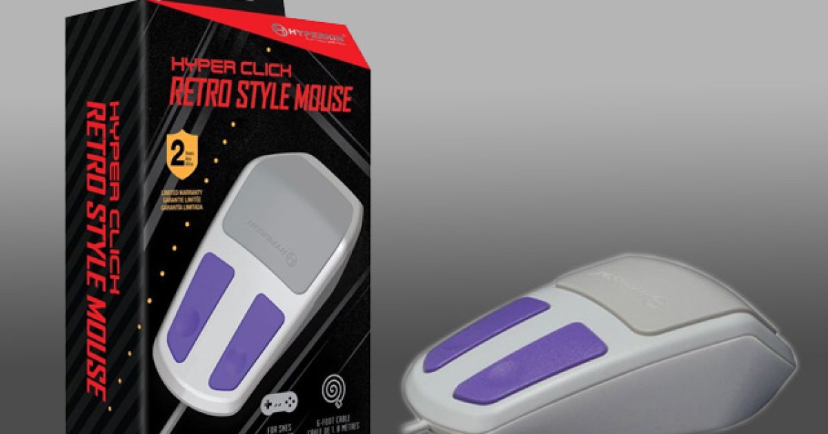  Hyperkin Hyper Click Retro Style Mouse for Super NES : Video  Games