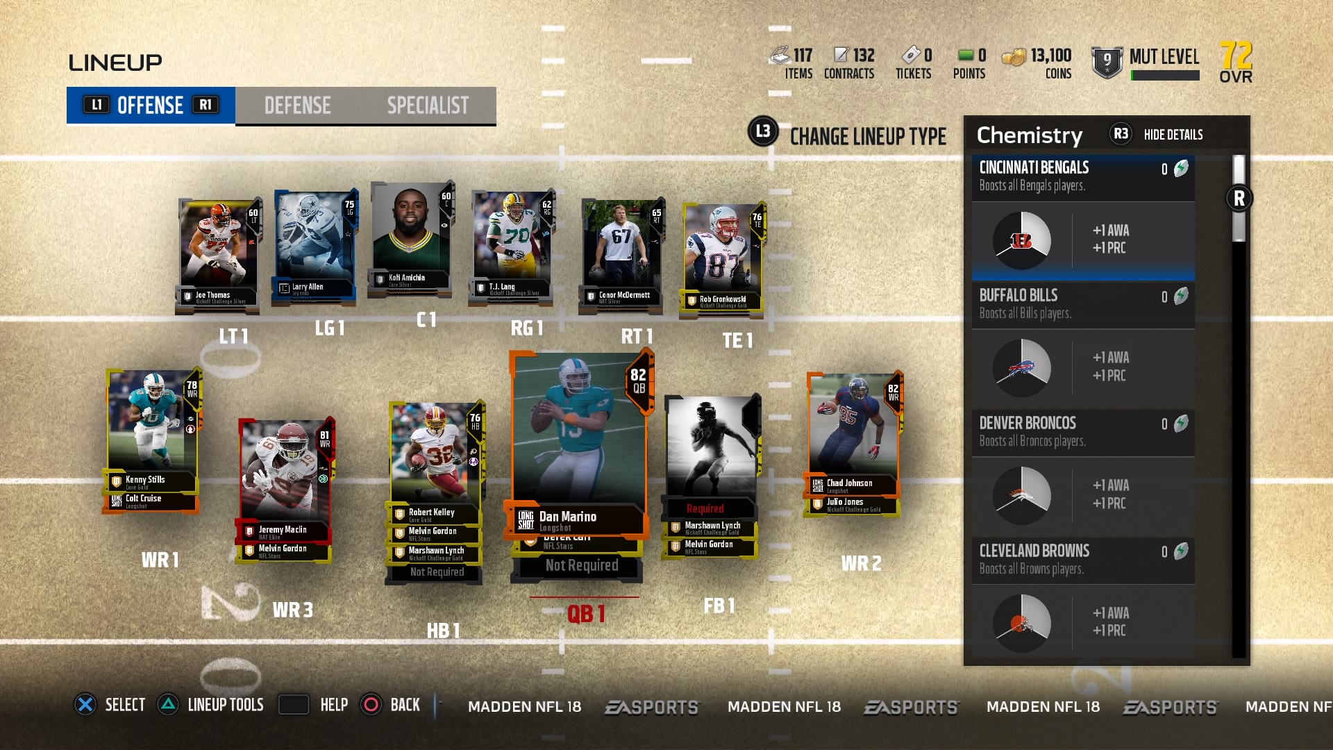 Madden 18 Ultimate Team Chemistry Guide