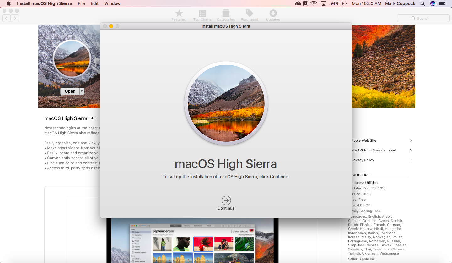 how to install high sierra on older mac