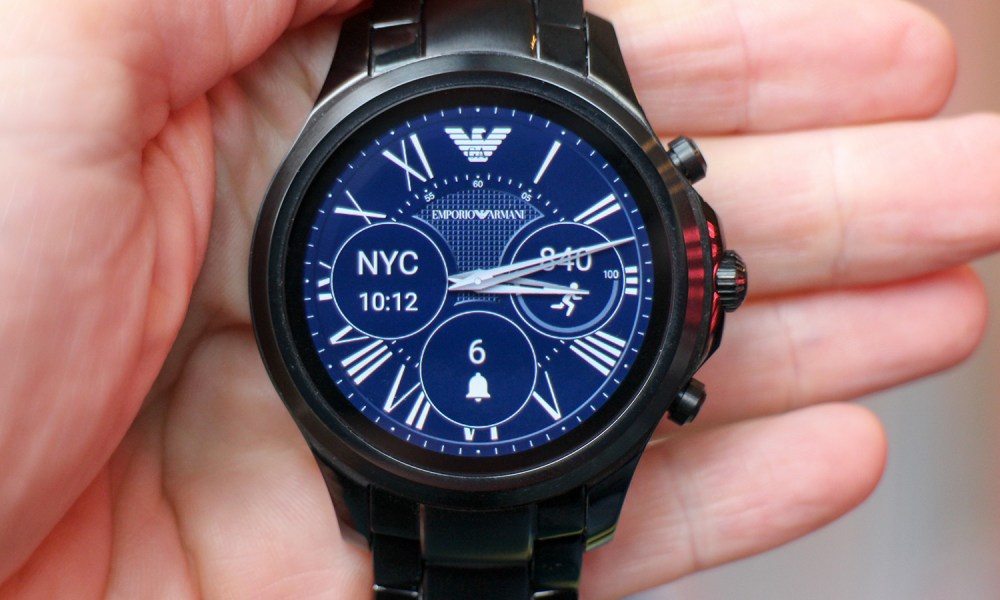 Emporio Armani EA Connected Smartwatch review watchface blue