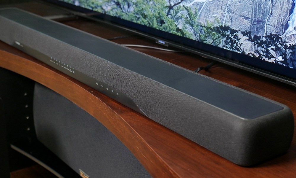 Yamaha YAS-207 soundbar review angle tv