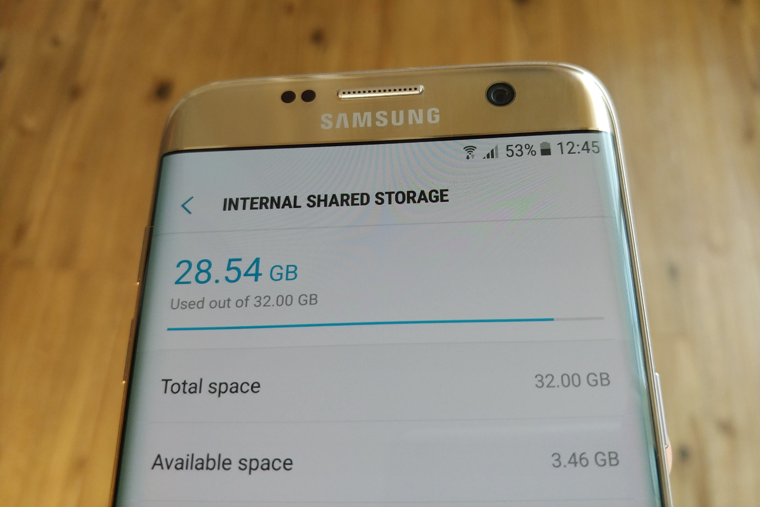 storage in samsung phone