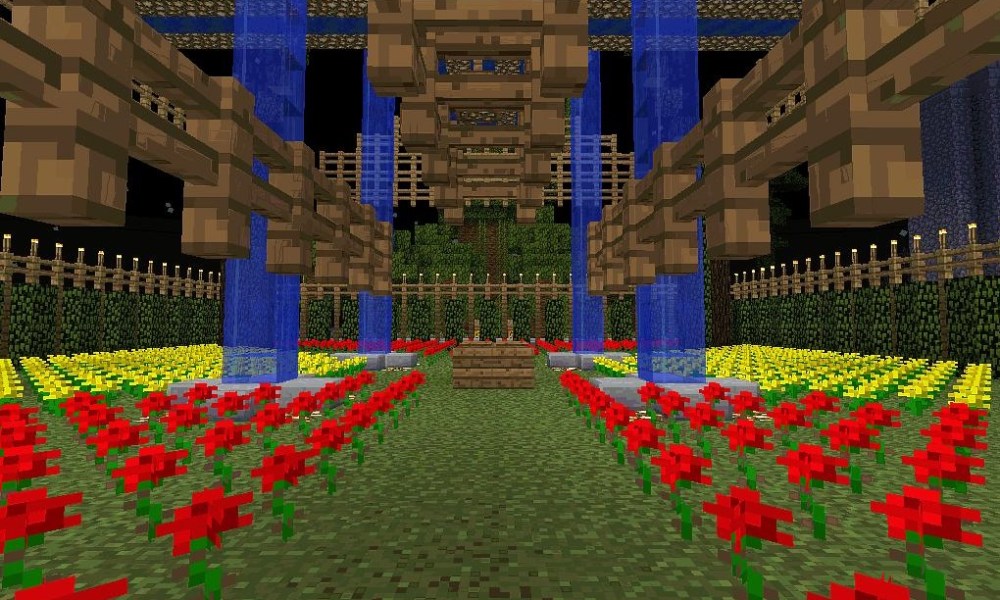 valentines day minecraft romantic garden