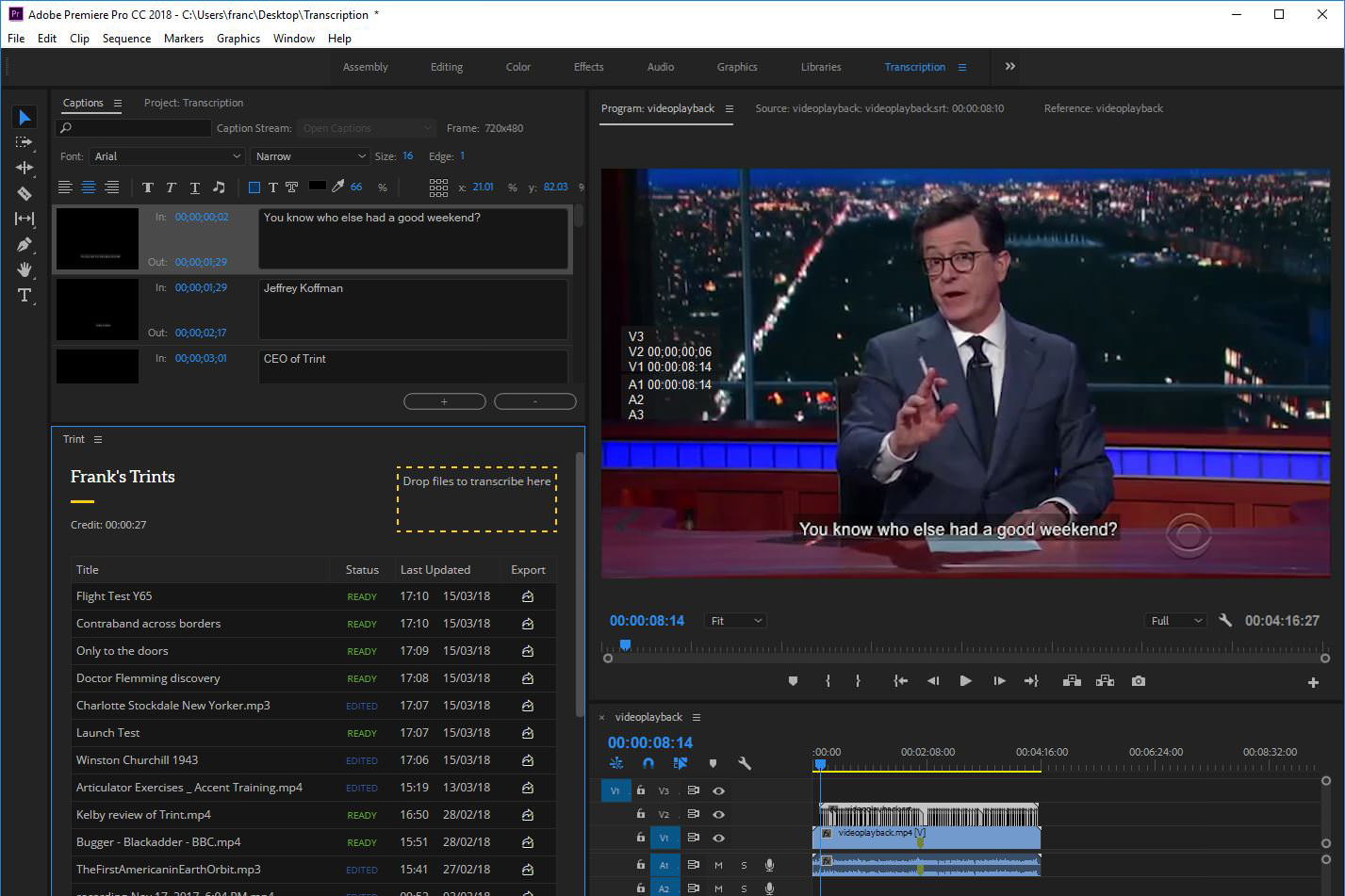 Plug in Uses A.I. to Generate Closed Captions inside Premiere Pro