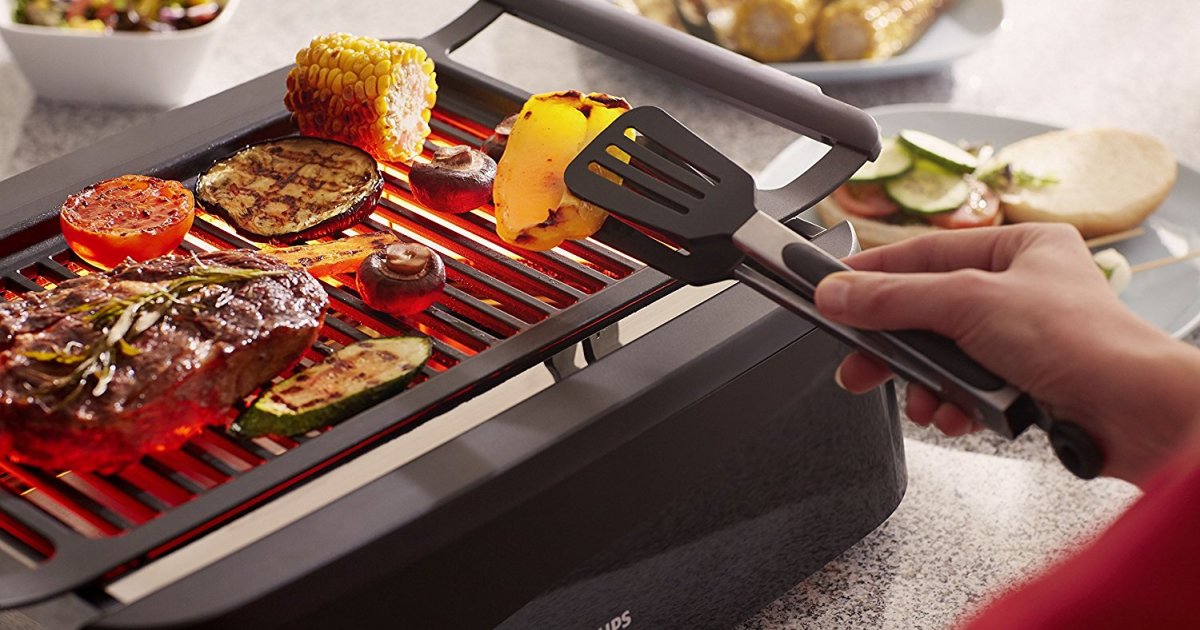 Best Buy: George Foreman Indoor/Outdoor Electric Grill Silver GFO240S