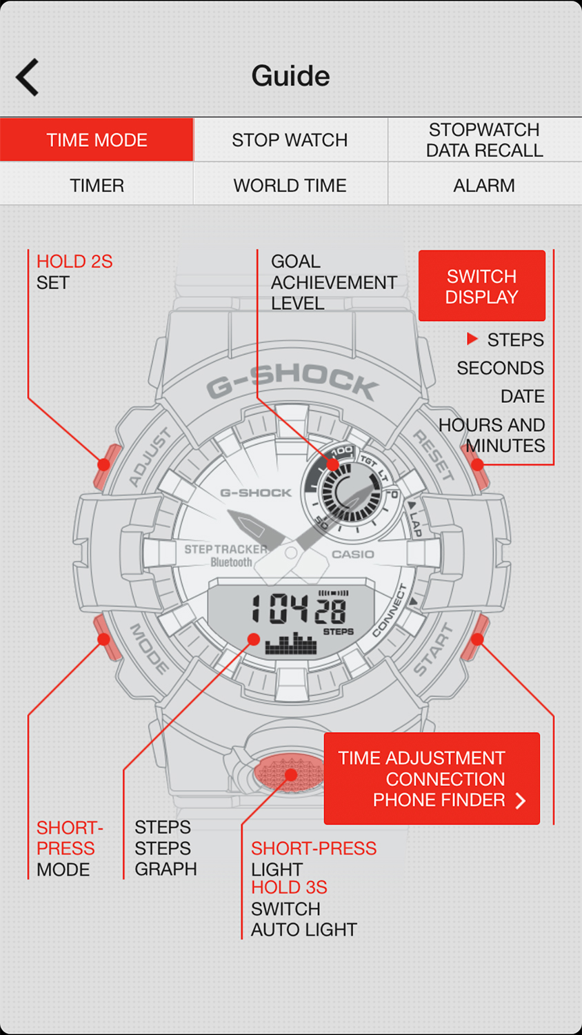 G shock best sale gba 800 size