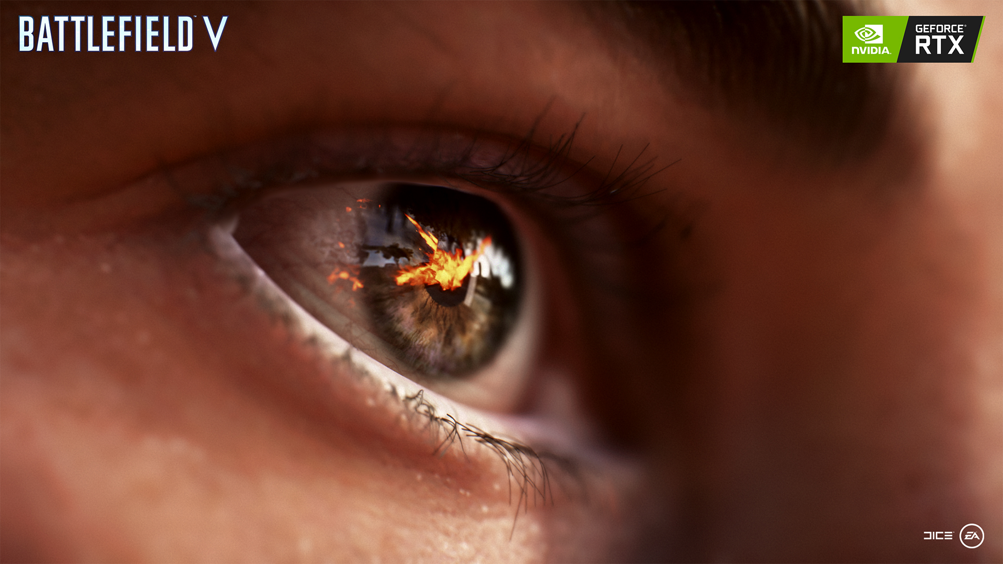 Battlefield V ray traced eye reflection.