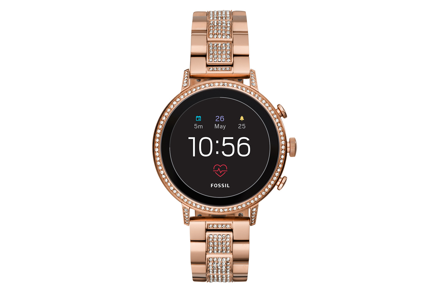 Fossil q explorist rose gold sale