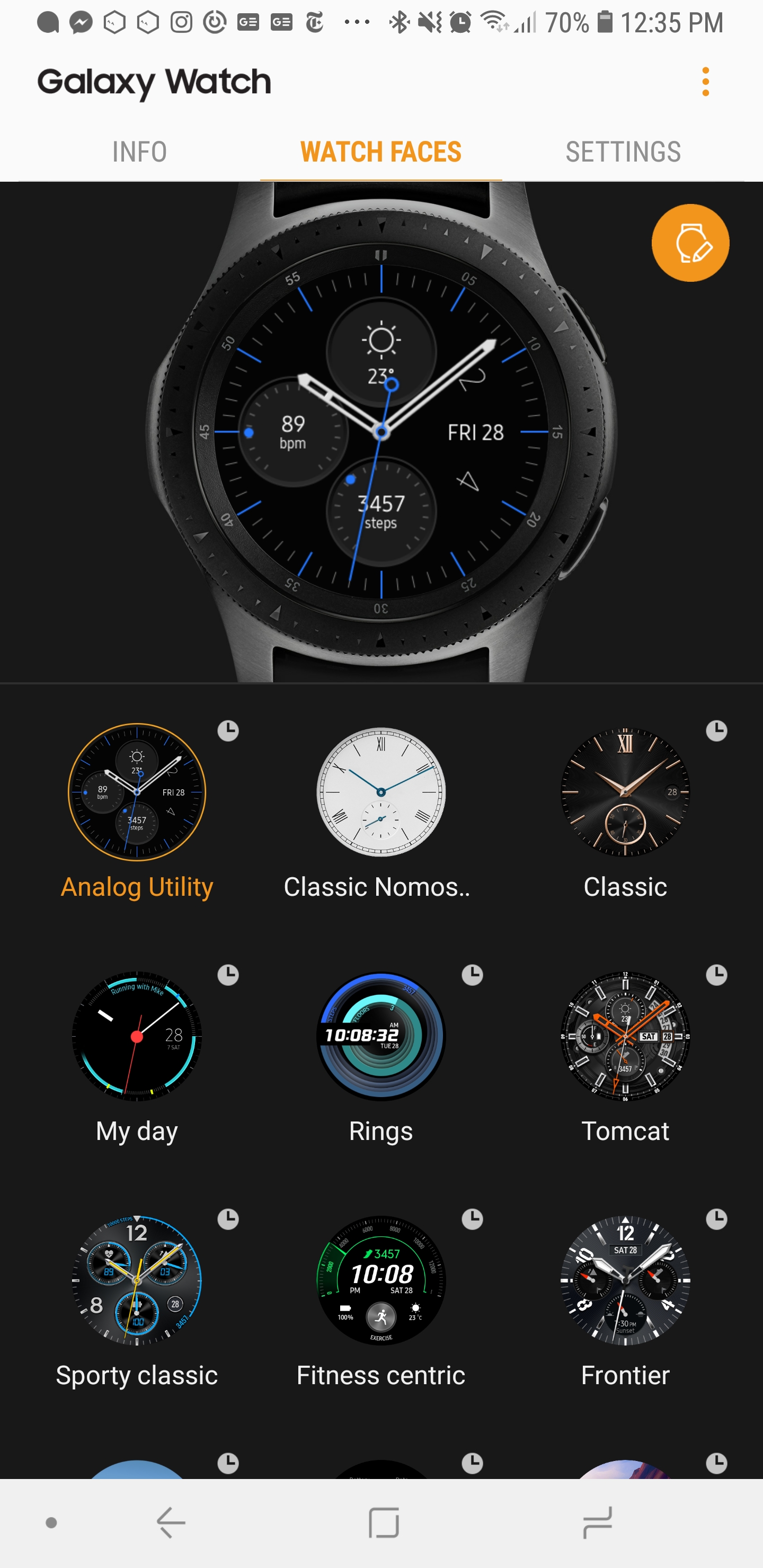 Galaxy watch sale fitness app