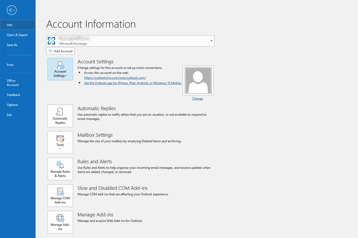 how to change password on outlook desktop