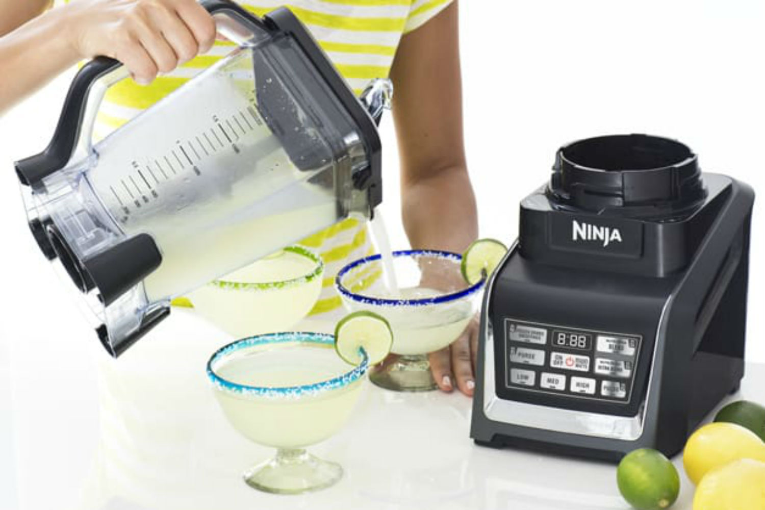 Ninja Professional Plus Blender DUO Auto-IQ 1400W Countertop Blender w/  Nutri Ninja Cups -Black/Stainless Steel