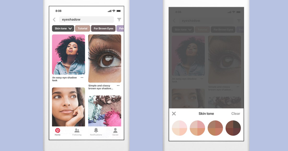 Pinterest's Makeup Searches Can Soon Be Customized By Skin Tone ...