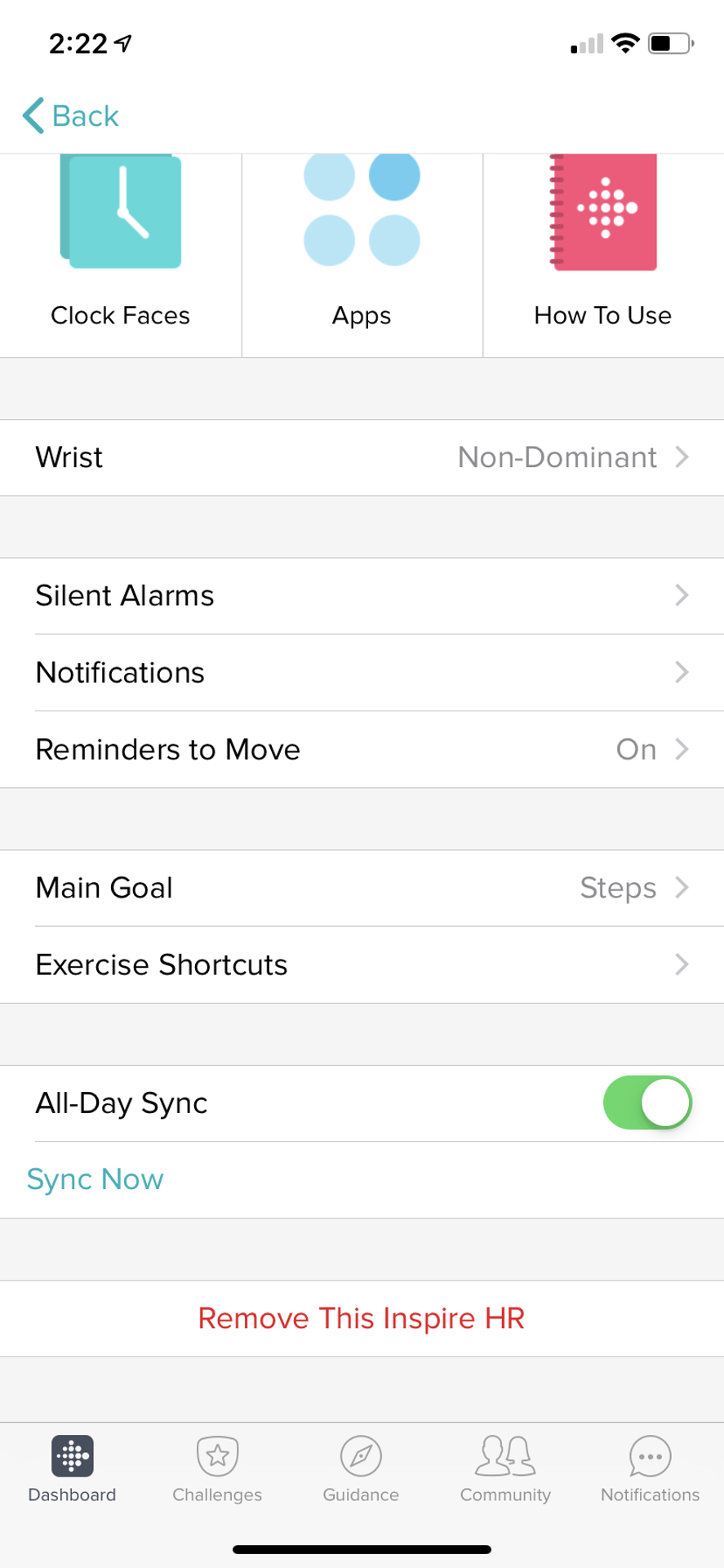 Sync fitbit 2025 inspire to iphone