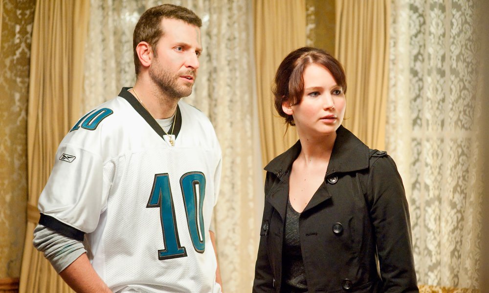 Bradley Cooper and Jennifer Lawrence in Silver Linings Playbook.