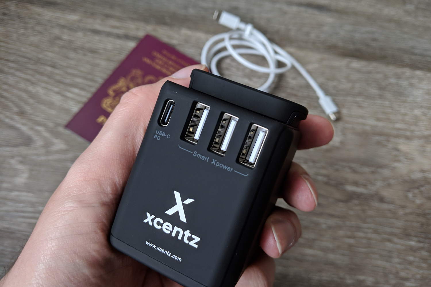 Xcentz Universal Power Adapter ports.