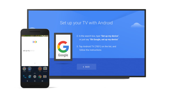 Der Android TV-Setup-Bildschirm.